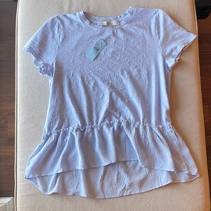 Loft Shirt with peplum detail - size medium petite